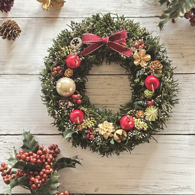 familiar クリスマスリース　りんご familiar クリスマスリース りんご