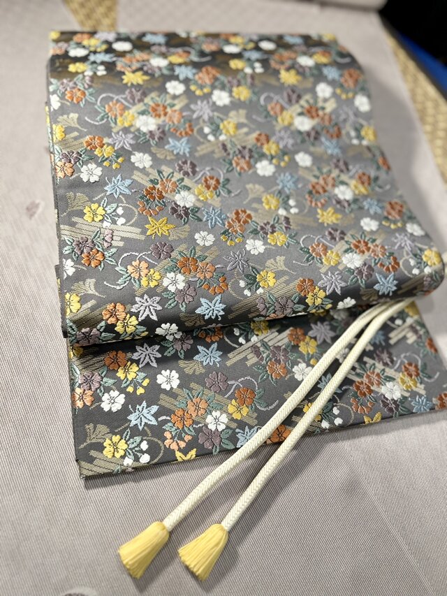 唐織　吹き寄せ模様　袋帯