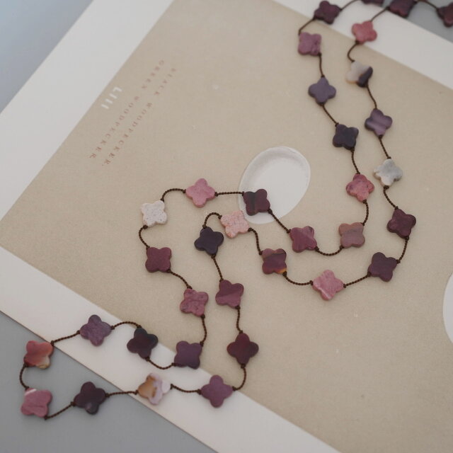 long necklace silk お花ムーアカイト
