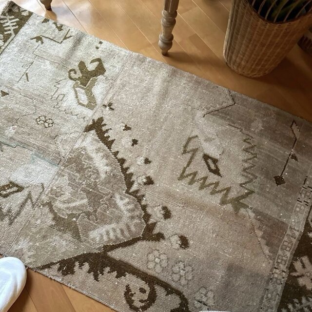 【大判】✴2404-B ヴィンテージラグ トルコラグ パッチワーク ✴ 大判】✴2404-B ヴィンテージラグ トルコラグ パッチワーク ✴ 大判