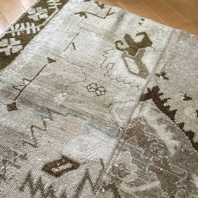 【大判】✴2404-B ヴィンテージラグ トルコラグ パッチワーク ✴ 大判】✴2404-B ヴィンテージラグ トルコラグ パッチワーク ✴ 大判