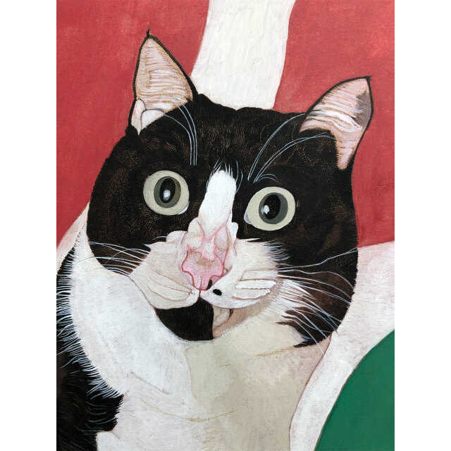 ウメ15」猫イラスト（原画） | iichi 日々の暮らしを心地よくする