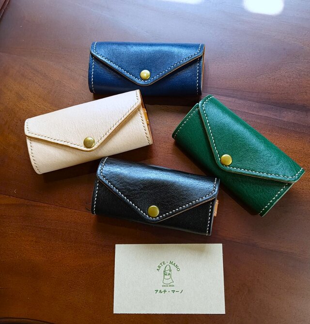 【希少】特別な価値ある「一点もの」＊鹿革・4連キーケース【ジビエレザー】