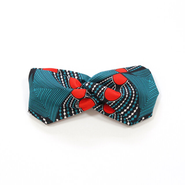 アフリカ布のクロスターバン（アフリカンプリント） ヘアバンド ヘアターバン