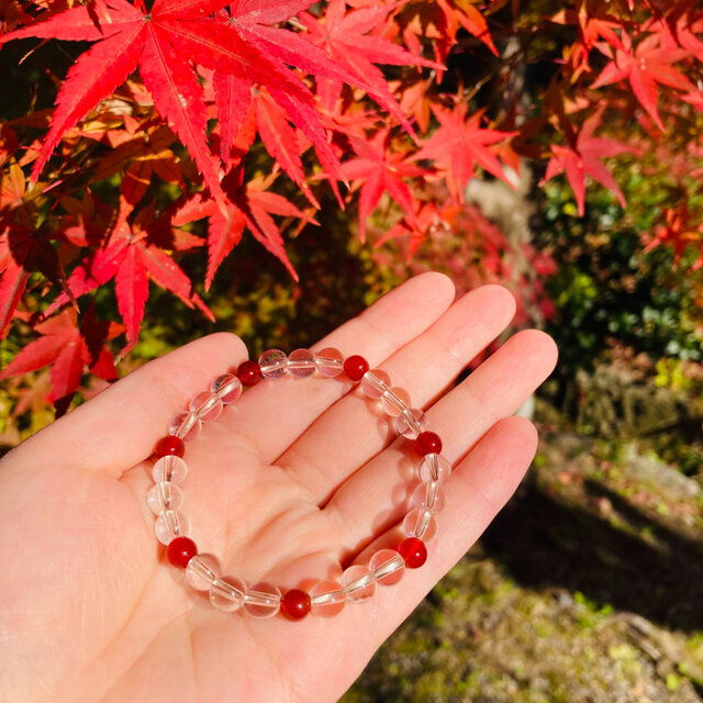 7mm 本水晶 瑪瑙 ブレスレット UDA218 | iichi 日々の暮らしを心地よく