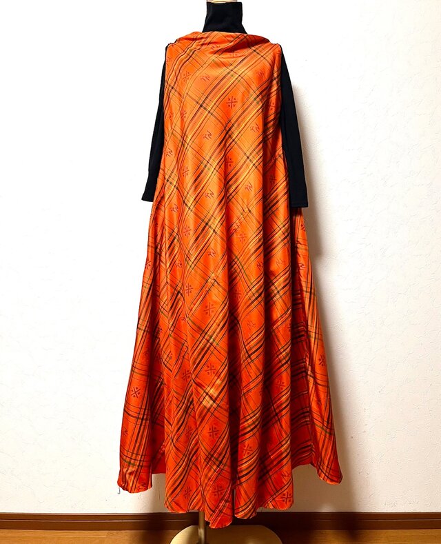 大島紬 フレアーワンピース | iichi 日々の暮らしを心地よくする