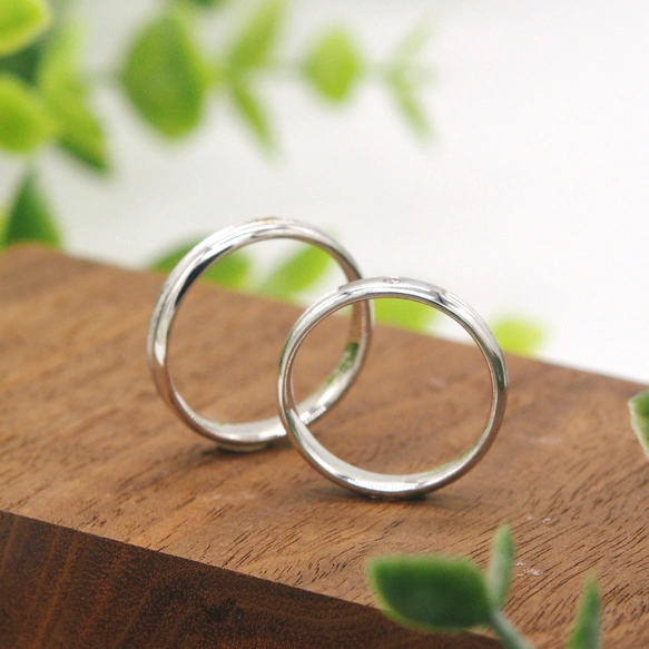 ロングセラー【ペア特別価格】プラチナ ダイヤモンド 結婚指輪 ~Comet