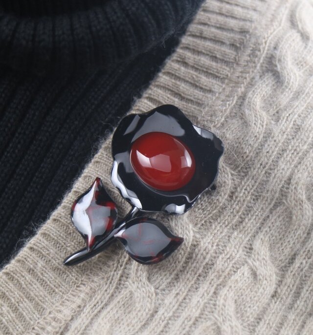 シックな赤 瑪瑙の花