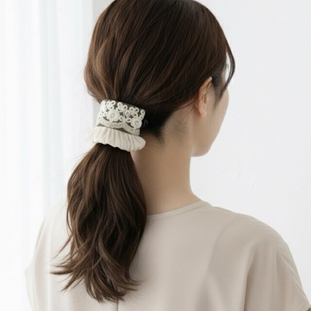 インド刺繍リボン アーチ型 バナナクリップ ヘアアクセサリー | iichi