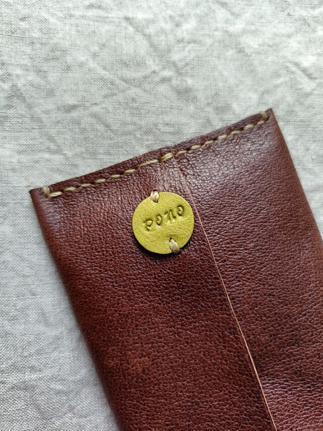 ポケットティッシュケース チョコ ピッグスキンレザー | iichi 日々の