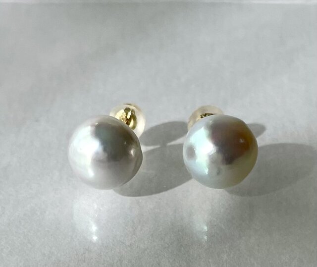 K18YG バロック ピアス スタッドピアス オーバル 中空ピアス 18K YG K18YG バロック ピアス スタッドピアス オーバル 中空ピアス 18K YG