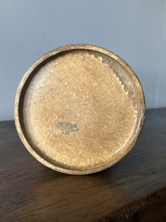 フランスアンティーク　パテポット　器　アトリエ　古道具 Creil&Montereau パテポット φ13.8cm フランス アンティーク 0502422