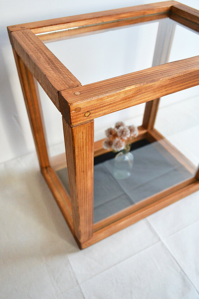 0310mito 木製レトロガラスショーケース パンケース ガラスショー