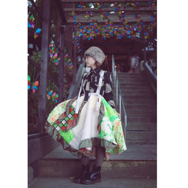 着物リメイク　オフトォンスカート　Chapter2 001