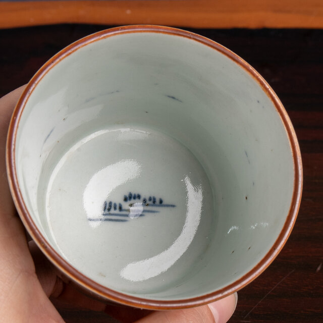 古伊万里 染付稲束鎌文 蕎麦猪口 江戸後期 | iichi 日々の暮らしを
