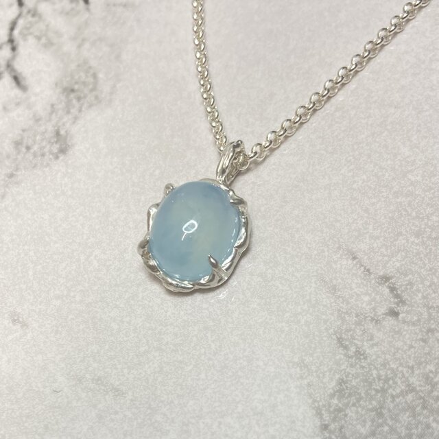 SV925 アクアマリン ペンダントトップ (オーバル)