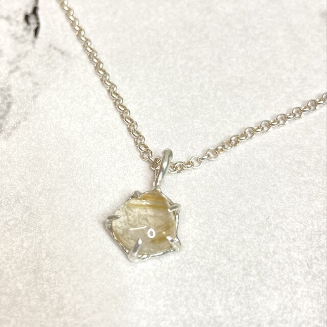 SV925 ルチルクォーツ ペンダントトップ (マロン)