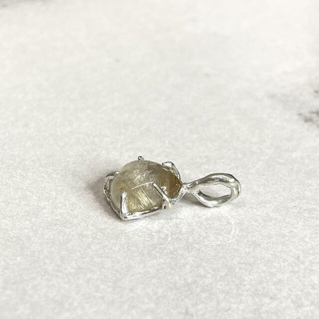 SV925 ルチルクォーツ ペンダントトップ (マロン) | iichi 日々の