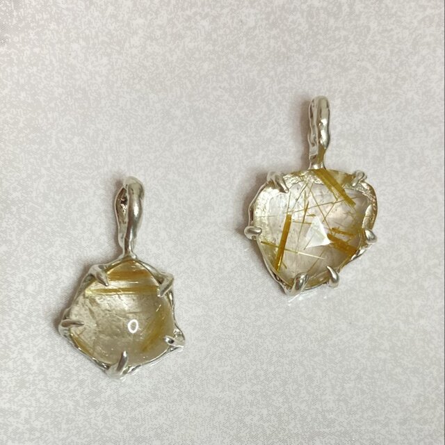 SV925 ルチルクォーツ ペンダントトップ (マロン) | iichi 日々の