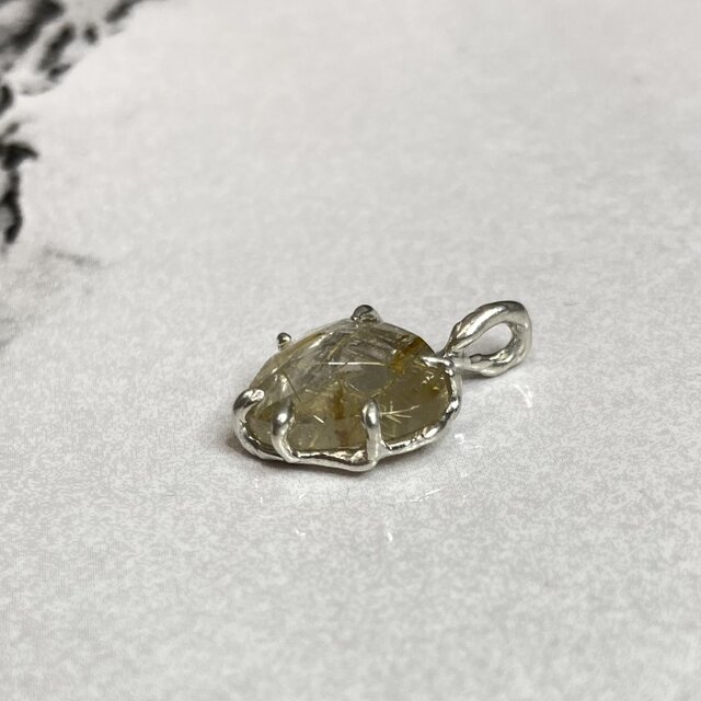 ルチルペンダント SV925 ルチルクォーツ ペンダントトップ (マロン) | iichi 日々の