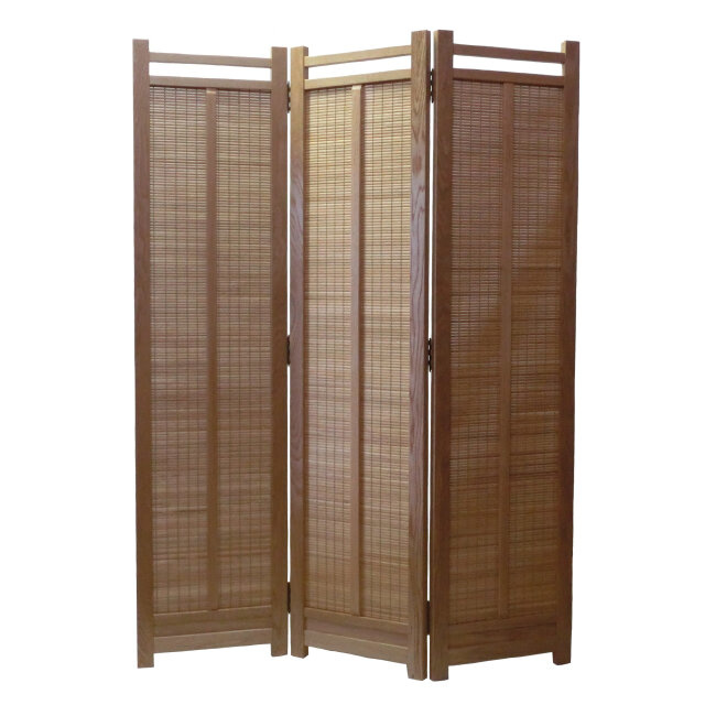 現品限り 木製 新和風スクリーン⑤ 衝立 3連 パーテーション NR-3