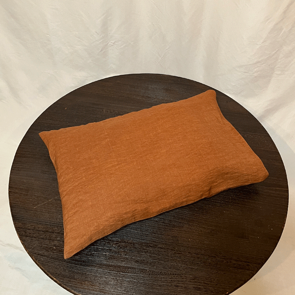 柿渋染め 麻枕カバーK25051