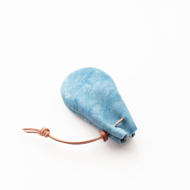 藍染牛革巾着  22431128