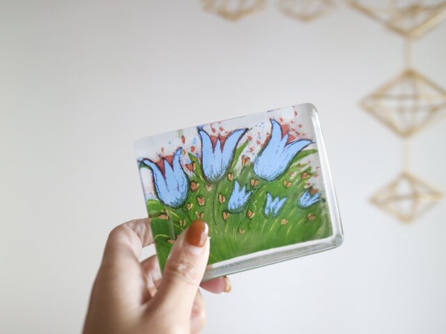 【参考画像】 ヘルヤ ガラスカード サイズ比較用 iittala イッタラ / Helja ヘルヤ / Kesäkukkia ガラスカード No.6371