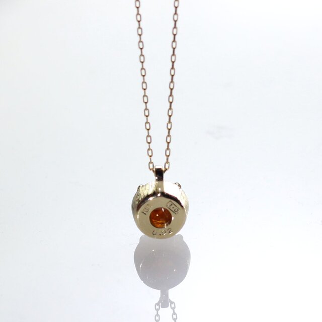 メキシコ産レインボーガーネットネックレス K10天然レインボーガーネットネックレス☆原石から磨いた1点もの