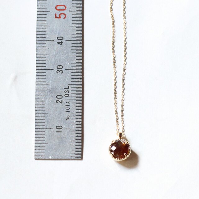 国産宝石》K18YG レインボーガーネットペンダント 0.92ct | iichi 日々