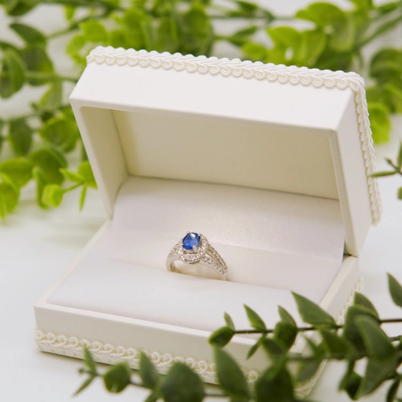 婚約指輪にも!】プラチナ サファイア ダイヤモンド リング