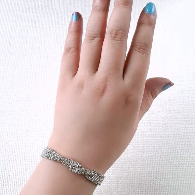clear rhinestone twist ヴィンテージブレスレット | iichi 日々の