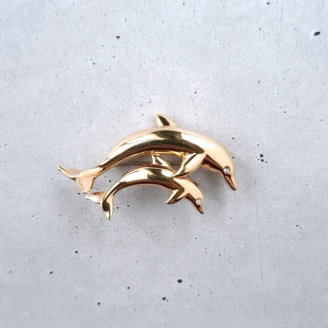 Krementz & Co》 dolphins mother & calf クレメンツ ヴィンテージ