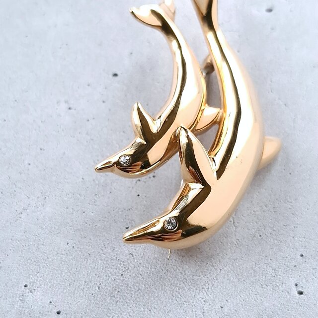 Krementz & Co》 dolphins mother & calf クレメンツ ヴィンテージ