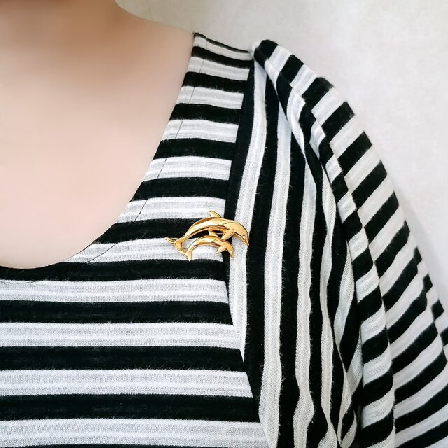 Krementz & Co》 dolphins mother & calf クレメンツ ヴィンテージ