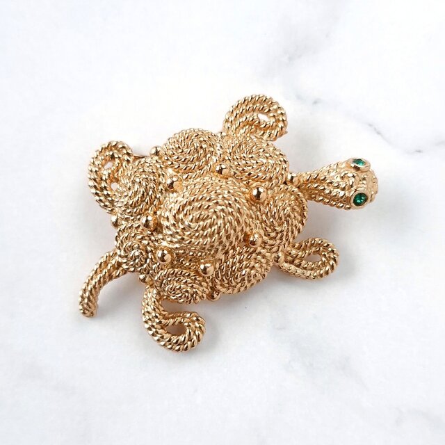 【Napier】ネイピア 年代不明 エレファント 象 ヴィンテージパヴェブローチ NAPIER》 rope turtle green rhinestone ネイピア ヴィンテージ