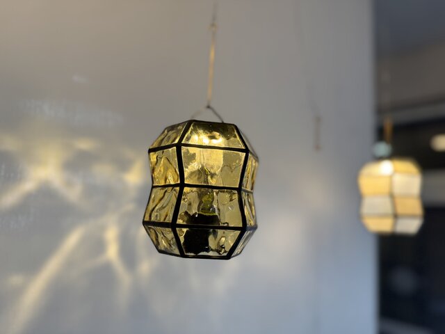 peanuts umber ステンドグラス ゴールゼロLEDランタン用シェード