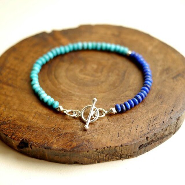 ターコイズ/ラピスラズリ MIXブレスレット 194