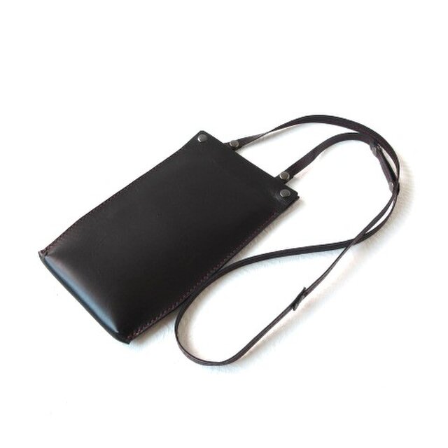 SALE開始～   《牛革》2wayスマホショルダー・フラットタイプ・ブラック・060