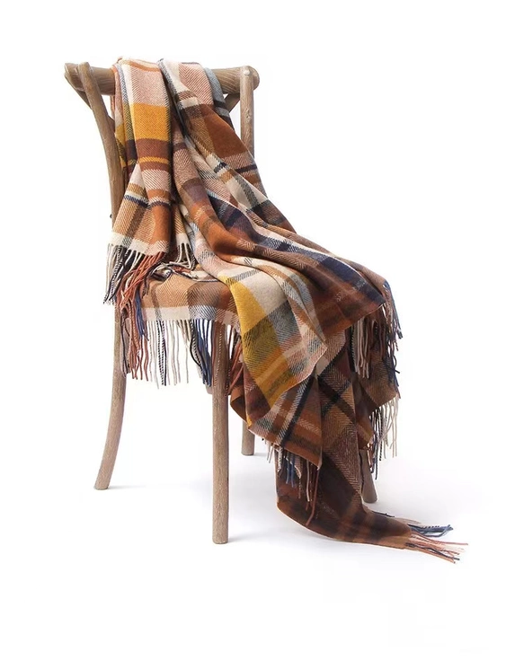 上質ウール ランケット ひざ掛け 厚く毛布 ソファカバー ブランケット ウールの膝掛け ウール100% 極暖