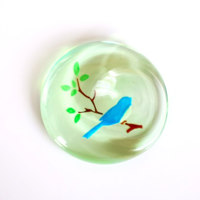 青い鳥の箸置き　そよ風のさえずり