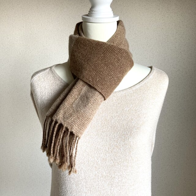 【手織り】ラムウールのマフラー・送料無料・