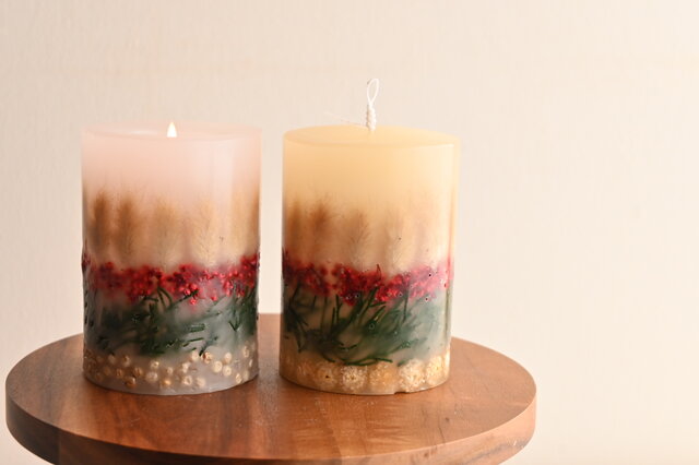 X'mas ボタニカルキャンドル | iichi 日々の暮らしを心地よくする