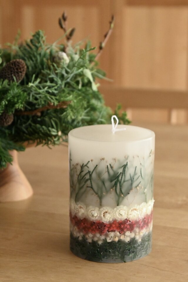 X'mas ボタニカルキャンドル | iichi 日々の暮らしを心地よくする