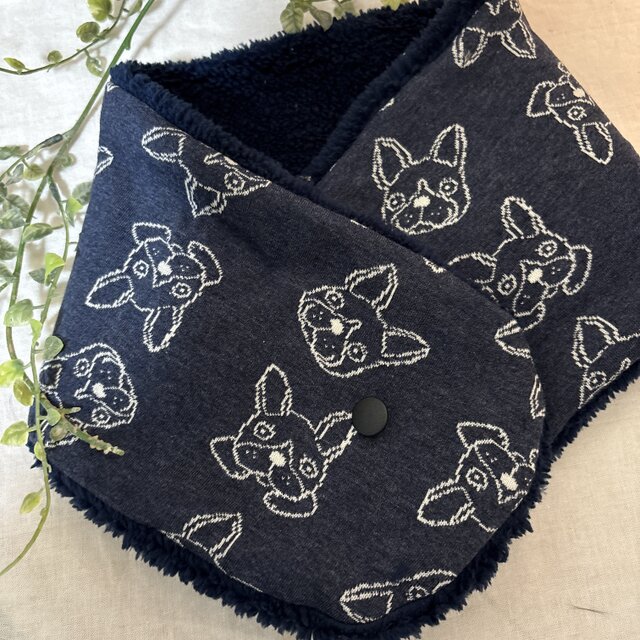 ♡nukunukuho♡様専用です！刺繍生地のネックウォーマー ハンドメイド