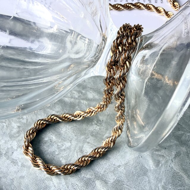 NM58-【 MONET 】モネ・ヴィンテージネックレス 1980s Gold Tone Screw