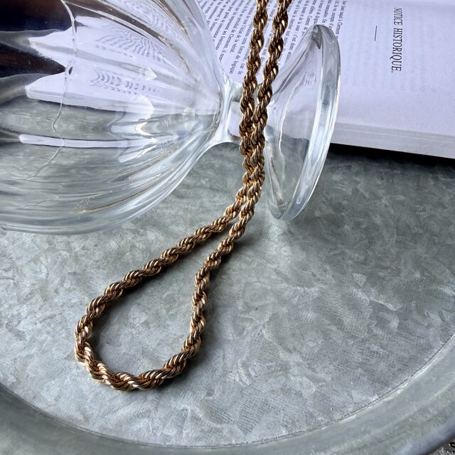 NM58-【 MONET 】モネ・ヴィンテージネックレス 1980s Gold Tone Screw