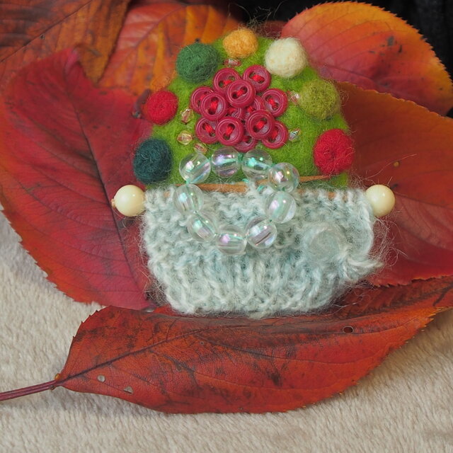 ボタンブローチ　8.7