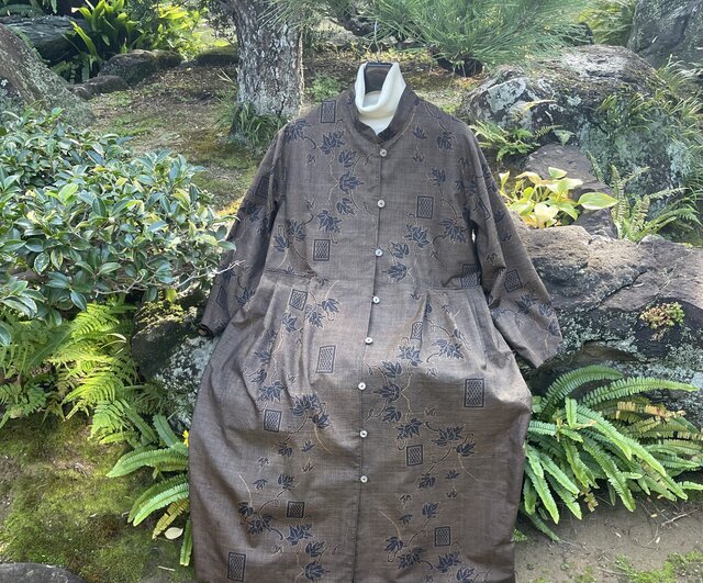 大島紬リメイク 着物リメイク ワンピース 大島紬 M〜L - ZX-ZX-ZX'S GALLERY | minne