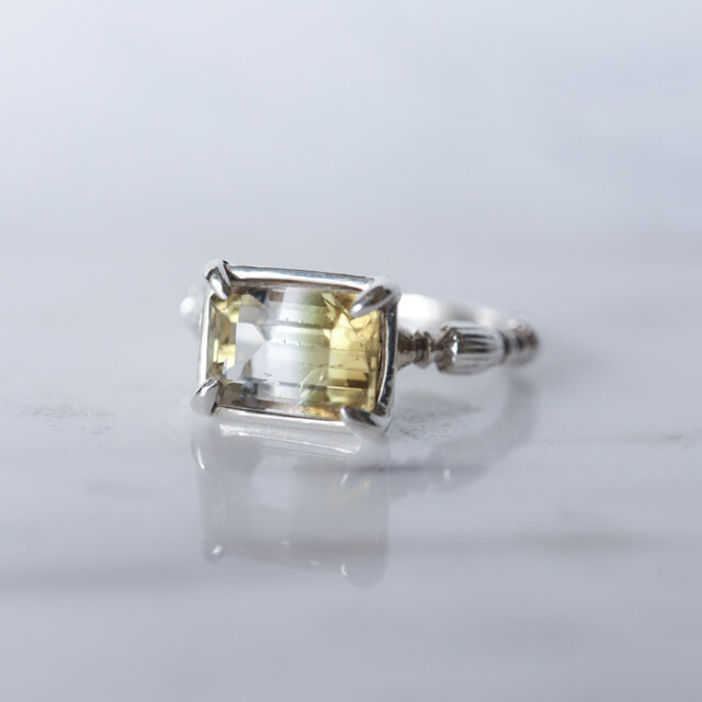 非加熱バイカラークォーツ リング【１点限定】